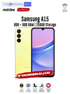 Samsung A15 - 8GB RAM - 256GB Storage - PTA Approved - 12 Months Warranty - Yellow - The Original Bro Mobiles - TOB36
